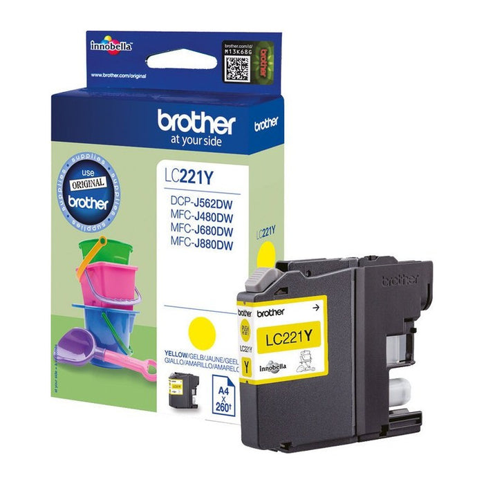 Brother LC-221Y Original Yellow Ink