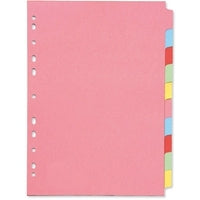KF26082 Subject Divider A4 Multi-Punched 10-Part