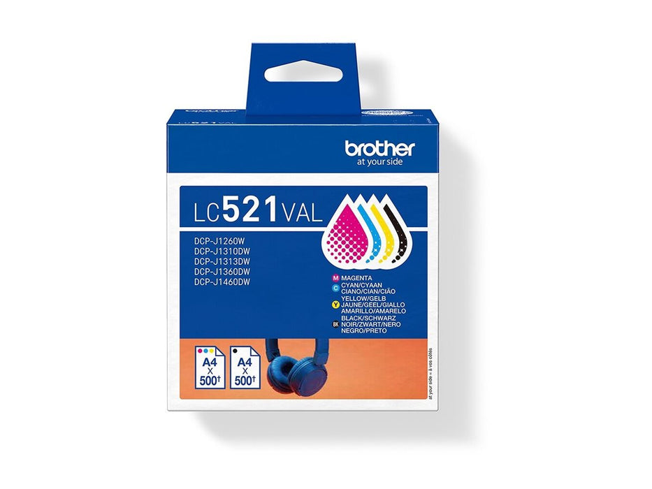 Brother Original LC-521 Multipack Yield Ink Cartridge