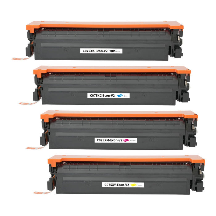 Canon 075H High Capacity Multipack Toner (Black, Cyan, Magenta, Yellow) Dynamo Compatible