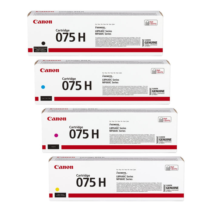Canon Original 075H High Capacity Multipack Toner (Black, Cyan, Magenta, Yellow)