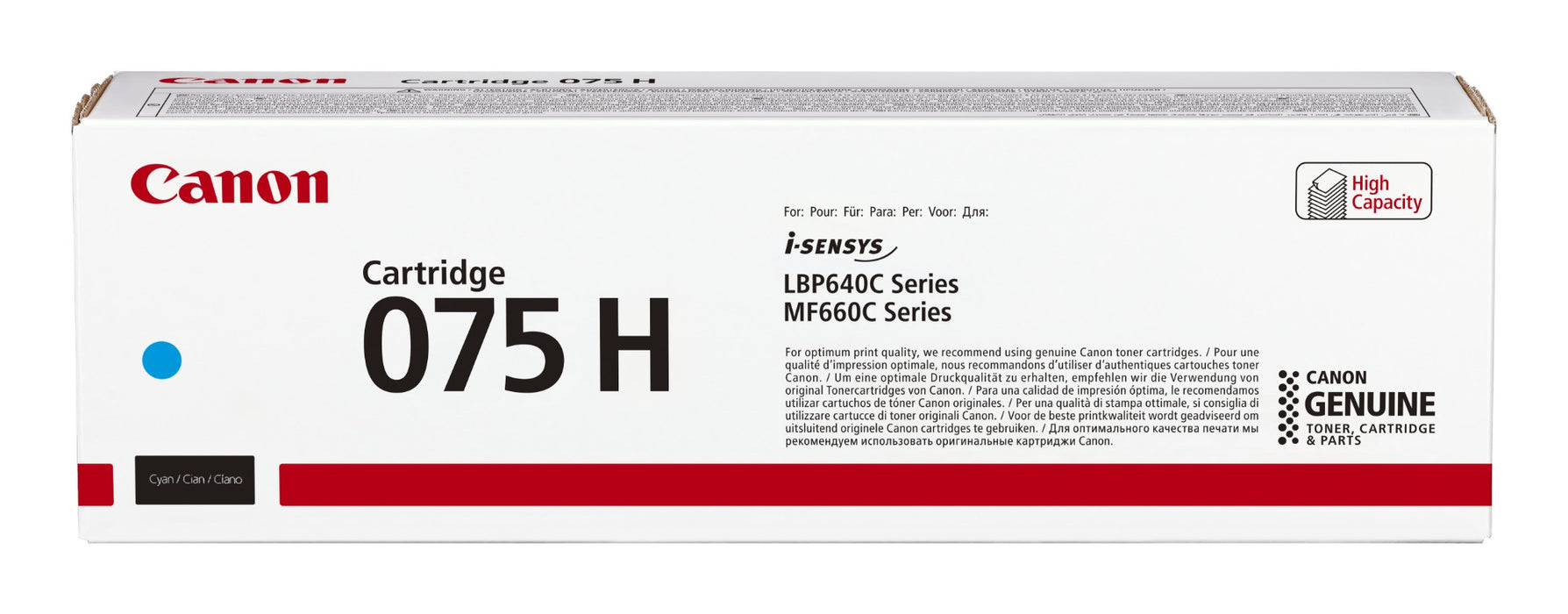 Canon Original 075H High Capacity Cyan Toner