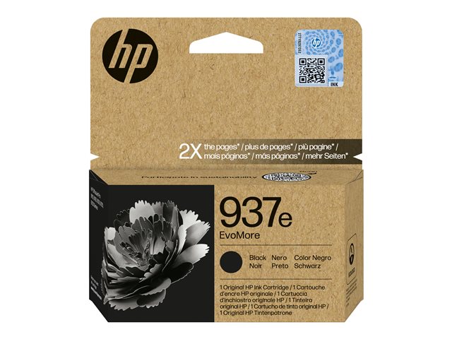 Original HP 937e Black Ink Cartridge 4S6W9NE