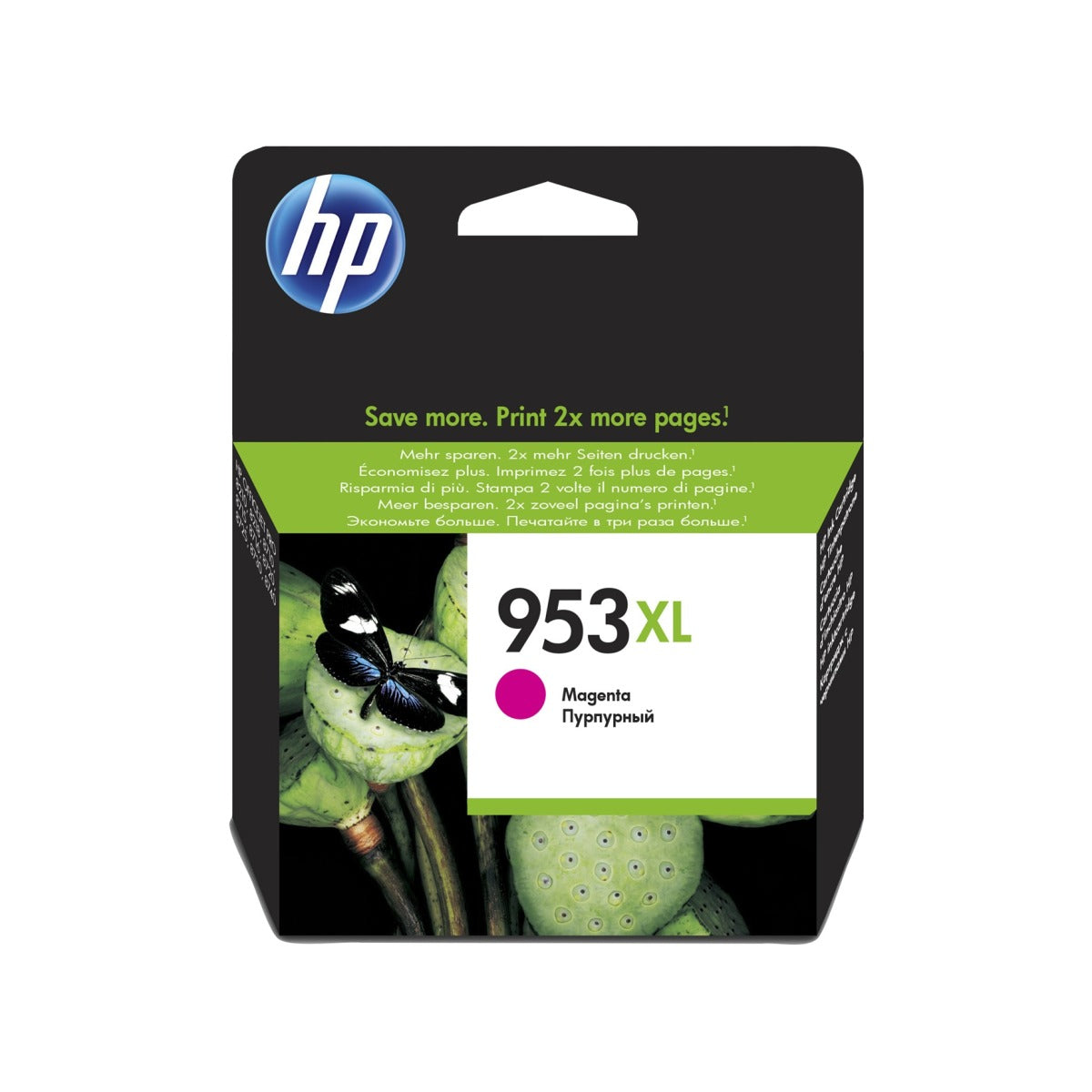 The HP 953XL Magenta Ink Cartridge (1,600 Pages) (F6U17AE) from HP has
