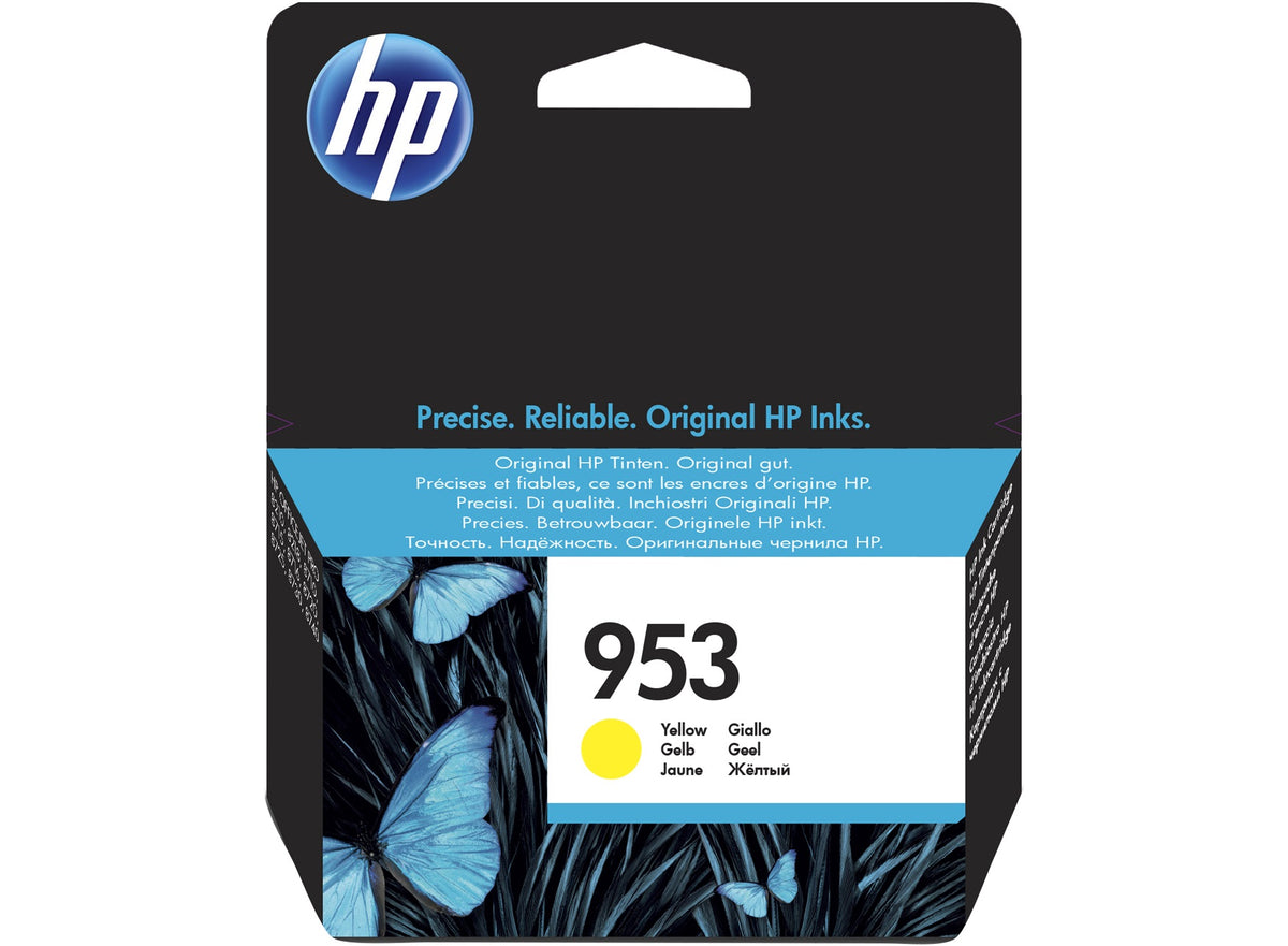 The HP 953 Yellow Ink Cartridge (700 Pages) (F6U14AE) from HP has been
