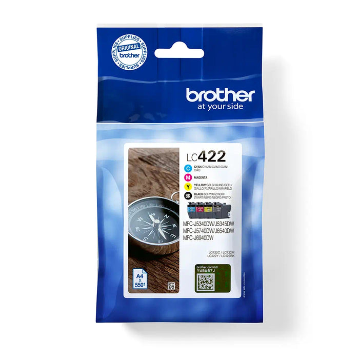 Brother LC-422XLVAL XLCapacity BK/C/M/Y Ink Pack (Original)
