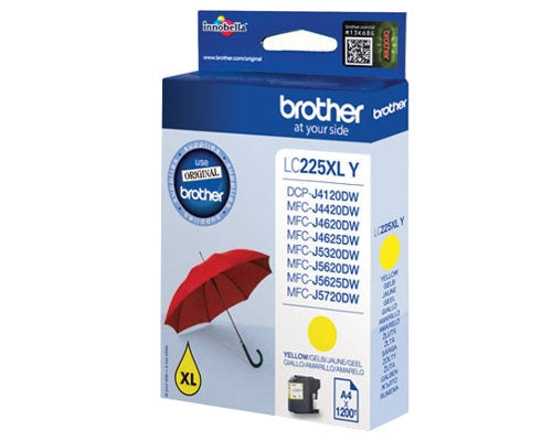 Brother LC-225XLY High Yield Yellow Ink (Original)