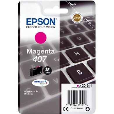 Original Epson 407 Magenta Ink Cartridge (C13T07U340)