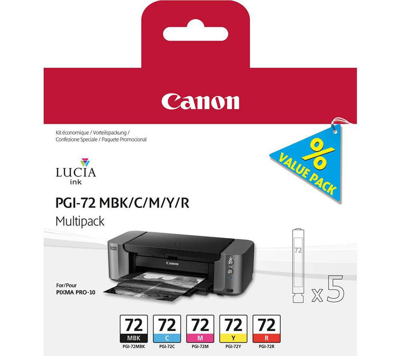 Canon Original PGI-72  Ink Cartridge Multipack (MBK, C, M, Y, R) 6402B009