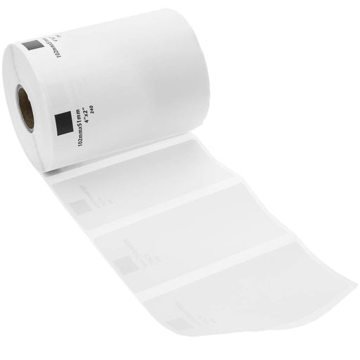 brother white barcode labels on a roll