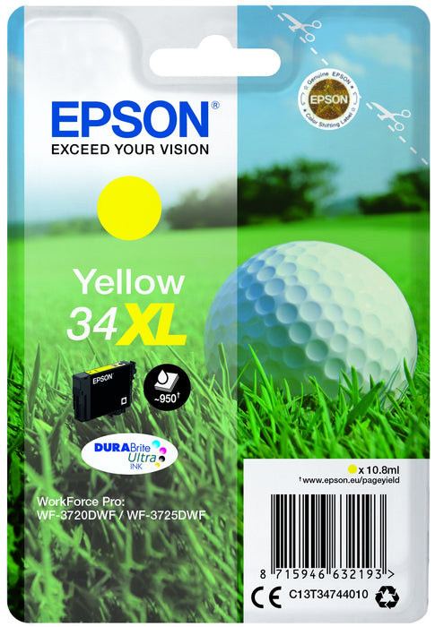 Epson 34XL (T3474) Yellow Ink Cartridge