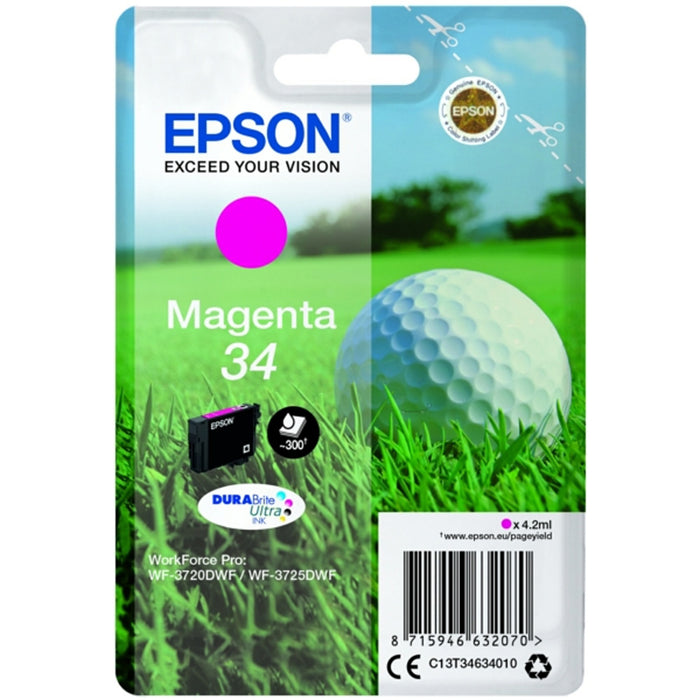 Epson 34 (T3463) Magenta Ink Cartridge