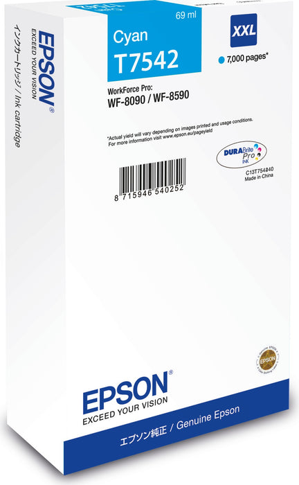 Epson T7542XXL Cyan Ink Cartridge