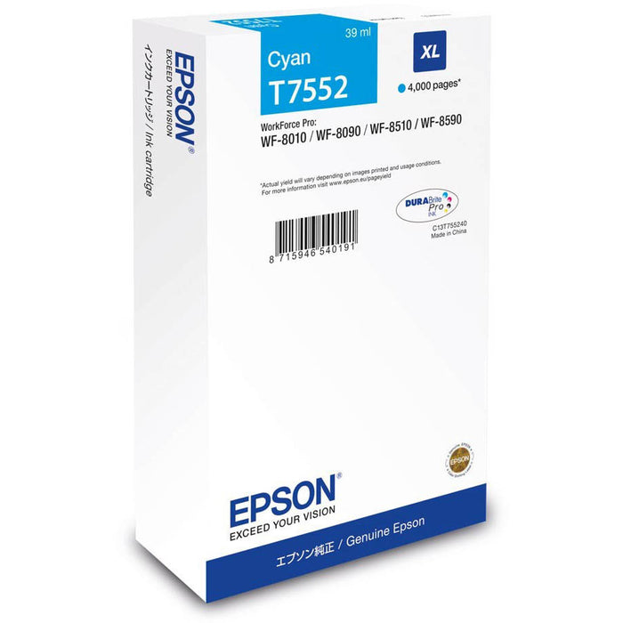 Epson T7552XL Cyan Ink Cartridge