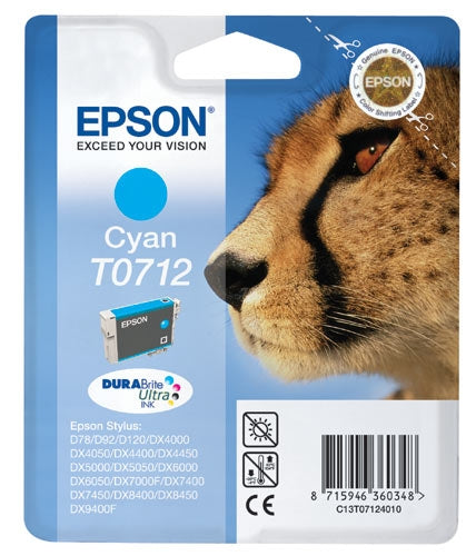 Epson T0712 Original Cyan Ink Cartridge