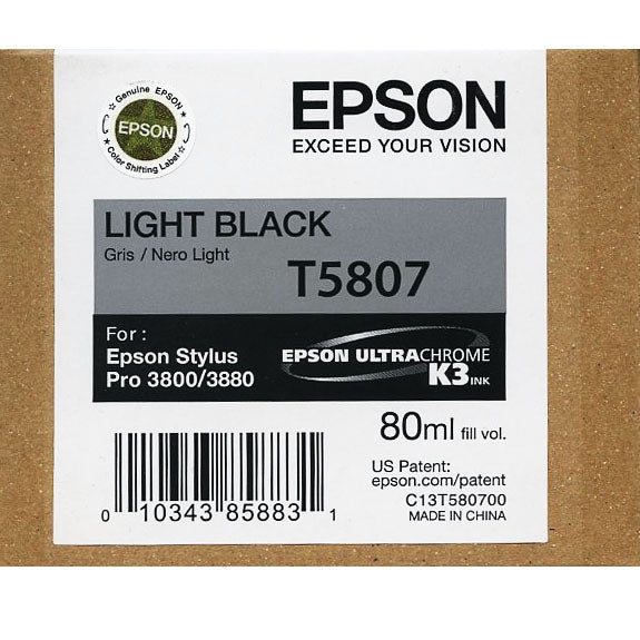 Epson T5807 Light Black Ink